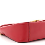 Calfskin Matelasse Small GG Marmont Shoulder Bag Hibiscus Red