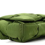 Nylon Intrecciato Padded Tech Mini Cassette Belt Bag Avocado