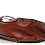 Calfskin Marcie Top Handle Bag Sepia