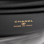 Caviar Quilted Coco Handle Clutch With Chain Black