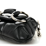 Nappa Vertical Matelasse Small Maxi Horsebit Chain Shoulder Bag Black