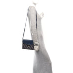 Goyardine Calfskin Chypre Wallet Pouch Navy