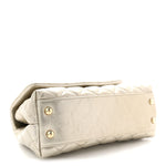 Metallic Aged Calfskin Quilted Mini Coco Handle Flap Gold