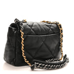Lambskin Quilted Medium Chanel 19 Flap Black
