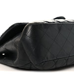 Lambskin Quilted Jumbo Single Flap Black