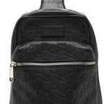 Guccissima Sling Backpack Black