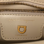 Calfskin Quilted Gancini Flap Bag Peony