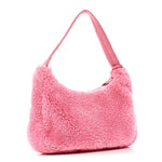 Terry Cloth Mini Re-Edition 2000 Bag Petalo Black