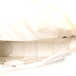 Patent Maxi Intrecciato Cassette Crossbody Bag White