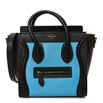 Smooth Calfskin Nano Tri-Color Luggage Turquoise