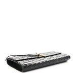 Nappa Intrecciato Long Andiamo Top Handle Clutch Black