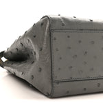 Ostrich Shiny Nappa Mini Peekaboo Iconic Satchel Grey