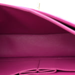 Lambskin Quilted Small Double Flap Purple