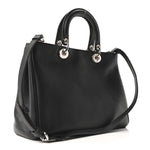Smooth Calfskin Sequin Houndstooth Embroidered Medium Diorissimo Black