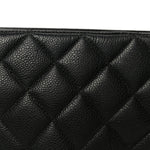 Caviar Quilted Shoulder Bag Black