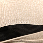 Dollar Calfskin GG Supreme Monogram Petite GG Marmont Wallet Chain Bag Mystic White Beige Ebony