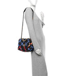 Lambskin Printed Fabric Medium Chanel 19 Flap Black Multicolor