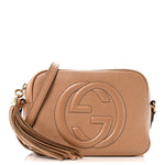 Pebbled Calfskin Small Soho Disco Bag Camelia
