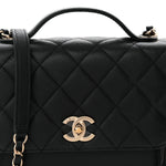 Caviar Quilted Medium Business Affinity Flap Black