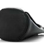 Supple Grained Calfskin Long Strap Big Bag Bucket Black