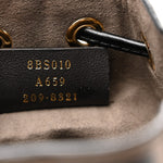 Vitello Liberty F is Fendi Bi-Color FF 1974 Embossed Mini Mon Tresor Bucket Bag Maya Black