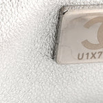 Crystal Embellished Metallic Lambskin Mini Chanel 22 Silver