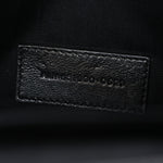 Grain De Poudre Textured Mixed Matelasse Triquilt Monogram Clutch Black