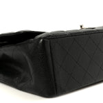 Caviar Quilted Maxi Double Flap Black