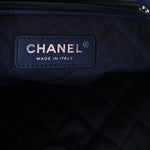 Shiny Calfskin Quilted Small Chanel 22 Navy
