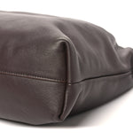 Mellow Nappa Donut Chain Large Flamenco Knot Clutch Dark Brownie