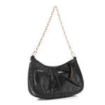 Lambskin Tassel Hobo Black