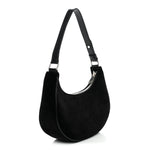 Velvet Strass Triomphe Ava Shoulder Bag Black