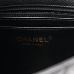 Metallic Caviar Quilted Mini Rectangular Flap Black