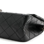 Aged Calfskin Quilted 2.55 Reissue 225 Flap So Black