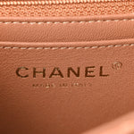 Lambskin Quilted Mini Rectangular Flap Brown