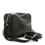 Pebbled Calfskin Small Soho Disco Bag Black