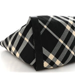 Jacquard Check Festival Tote Black White