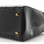 Patent Cannage Large Lady Dior Black
