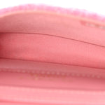 Tweed Quilted Flap Chain Waist Bag Pink