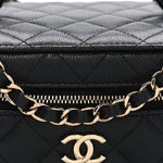 Caviar Quilted Small CC Vanity Case Black Black