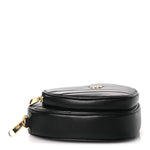 Calfskin Matelasse DDiagonal Mini Interlocking G Heart Shoulder Bag Black