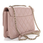 Sheepskin Quilted Beauty Lock Flap Pink