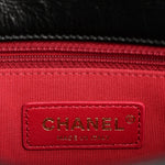 Glazed Calfskin Quilted Mini Pearl Side Flap Black