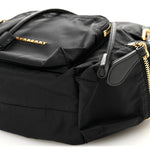Nylon Small Crossbody Rucksack Backpack Black