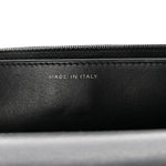 Caviar Quilted Pocket Clutch With Chain WOC Black
