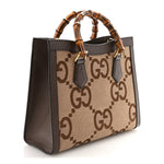 Monogram Jumbo GG Textured Dollar Calfskin Small Diana Tote Bag Camel Ebony New Acero Pomegranate Red