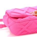 Jersey Quilted Chanel 19 Waist Bag Pink