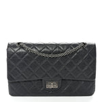 Aged Calfskin Quilted 2.55 Reissue 227 Flap Dark Grey