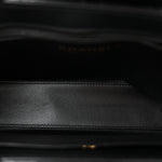 Shiny Aged Calfskin Quilted Nano Kelly Shopper Black