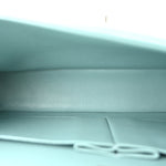 Caviar Quilted Medium Double Flap Light Blue